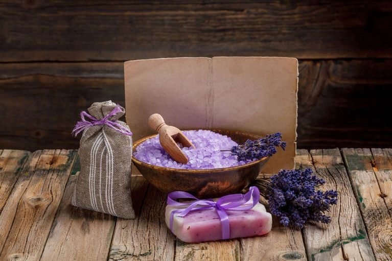Rustic lavender spa arrangement